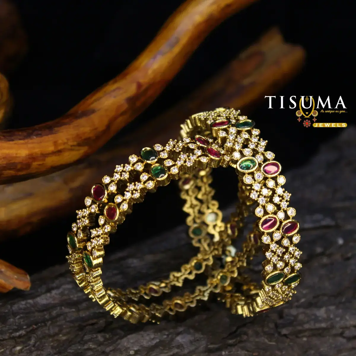 Antique Trellis Kemp AD Bangles